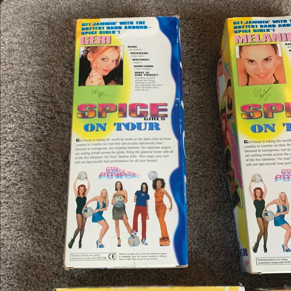 Spice Girls 4 Vintage Concert Dolls in Boxes (1998) Mel Victoria Geri & Melanie
